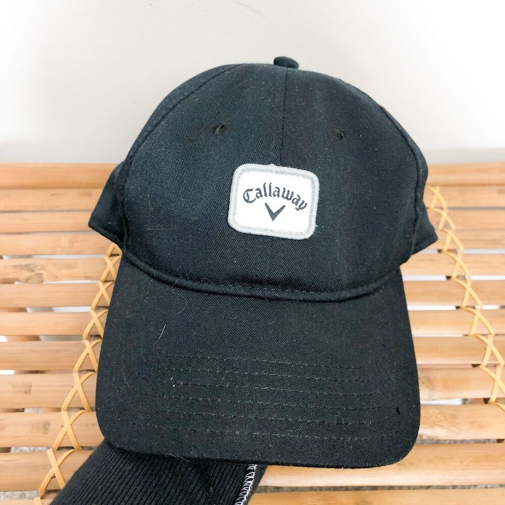 Callaway Logo Black Baseball Cap Dad Hat L XL